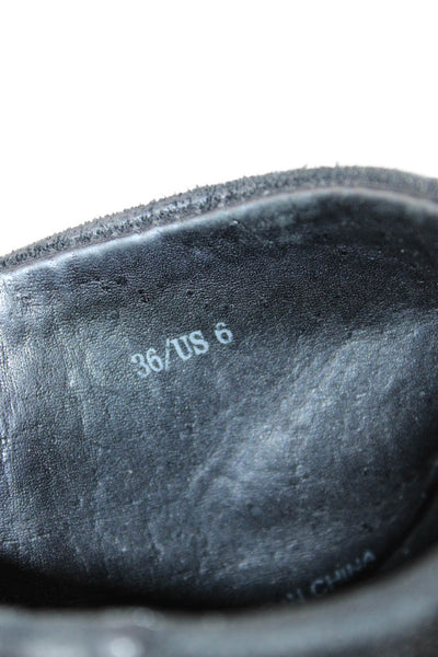 Rag & Bone Womens Back Zip Block Heel Suede Ankle Booties Black Size 36