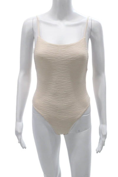 Nonchalant Label Women One Piece Swimsuit Beige Size S