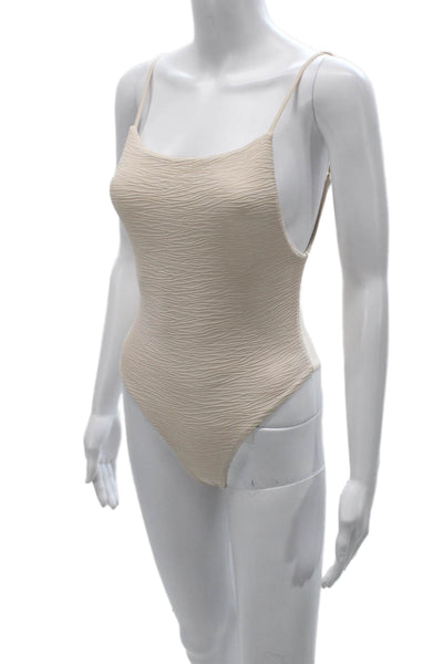 Nonchalant Label Women One Piece Swimsuit Beige Size S