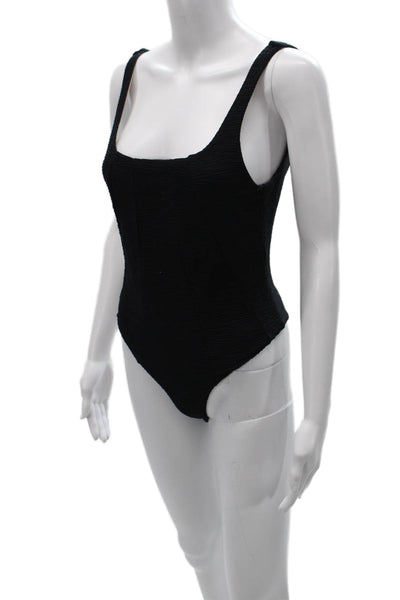 Nonchalant Label Womens Jumpsuit Sleeveless Square Neck Black Nylon Size L