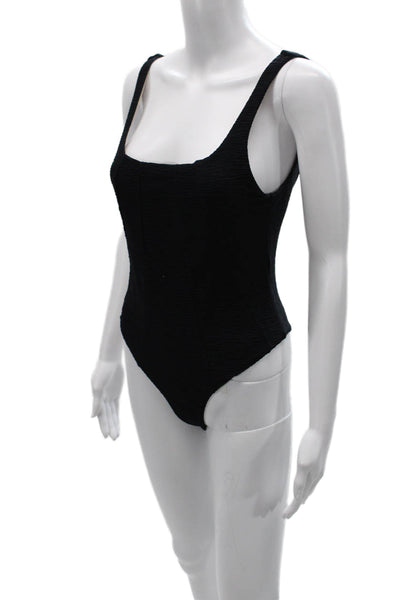 Nonchalant Label Women Jumpsuit Black Nylon Square Neck Size M