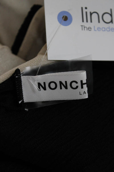 Nonchalant Label Women Jumpsuit Black Nylon Square Neck Size M