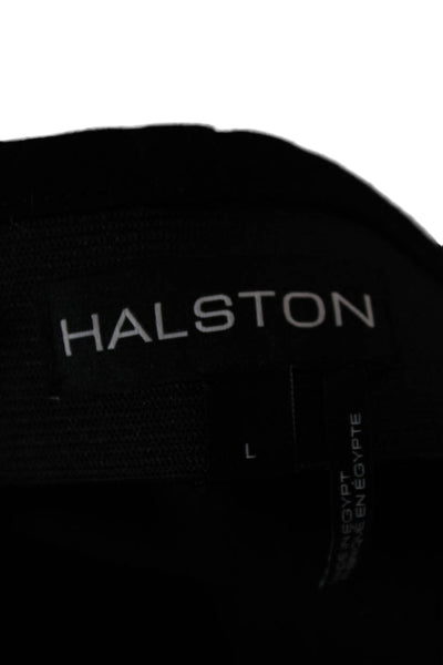 Halston Womens Cropped Black Pull On Pants Size L