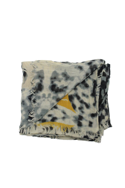 Michael Stars Womens Abstract Print Light Weight Scarf Multi Colored