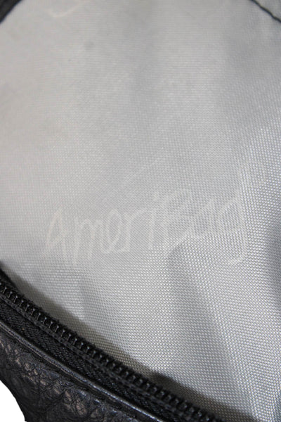 Ameribag Unisex Adults Leather Adjustable Zip Up Sling Bag Black