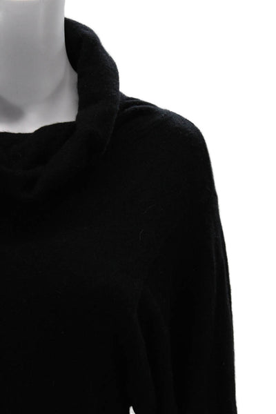 Neiman Marcus Women Pullover Sweater Cashmere Cowlneck 3/4 Sleeve Black Size XS