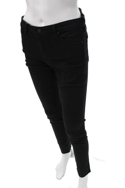 AG Adriano Goldschmied Women Skinny Jeans Black High Rise Button Size 27