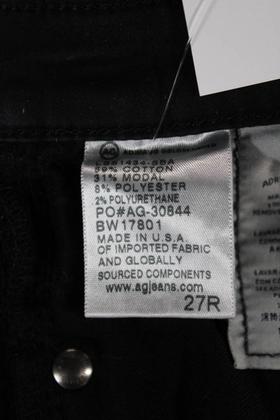 AG Adriano Goldschmied Women Skinny Jeans Black High Rise Button Size 27
