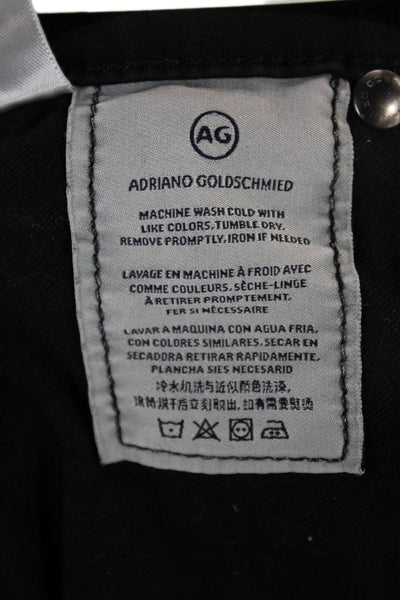 AG Adriano Goldschmied Women Skinny Jeans Black High Rise Button Size 27