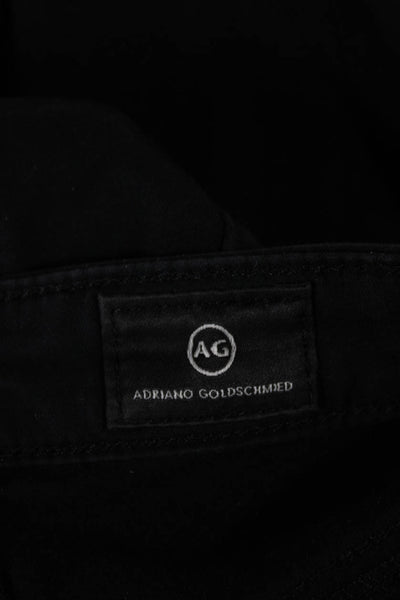 AG Adriano Goldschmied Women Skinny Jeans Black High Rise Button Size 27