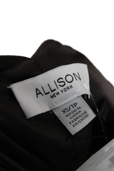 Allison Women Brown Floral V-Neck Spaghetti Strap Camisole Zip Size XS