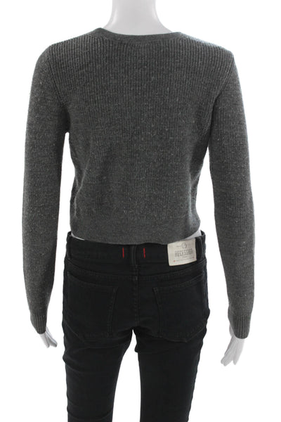 & Other Stories Womens Wool Crew Neck Pullover Sweater Gray Long Sleeve Size XS