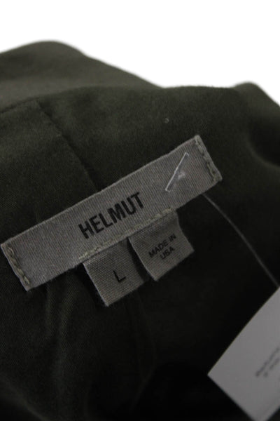 Helmut Women Biker Jacket Green Zip Long Sleeve 97% Cotton Size L