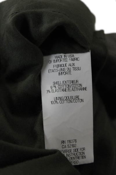 Helmut Women Biker Jacket Green Zip Long Sleeve 97% Cotton Size L