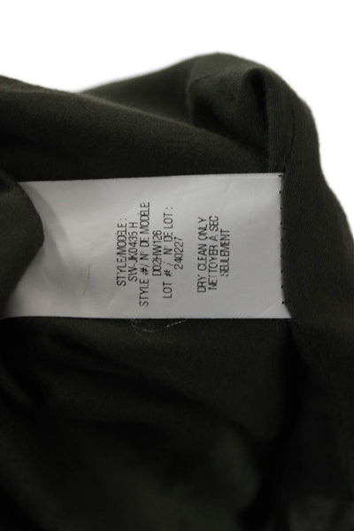 Helmut Women Biker Jacket Green Zip Long Sleeve 97% Cotton Size L