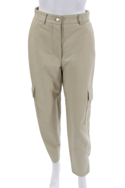 Wilfred Womens Cargo Pants Beige Button Polyurethane Size 4