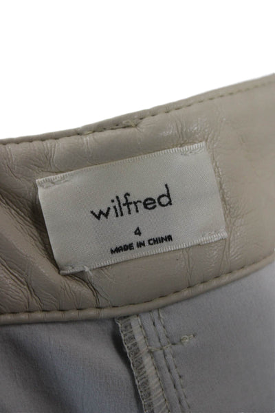 Wilfred Womens Cargo Pants Beige Button Polyurethane Size 4