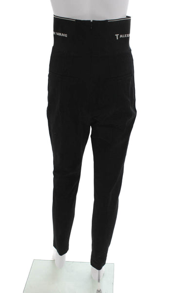 T Alexander Wang Womens Black Cotton Sweatpants Zip Size 6