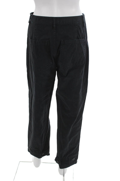 Pistola Women Cropped Black Cotton Pants Size 26
