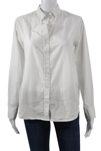Everlane Women Basic Collared Button-Up Long Sleeve White Cotton Size 2