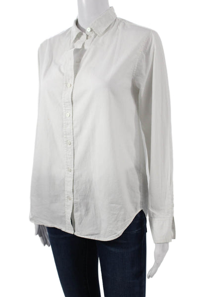 Everlane Women Basic Collared Button-Up Long Sleeve White Cotton Size 2