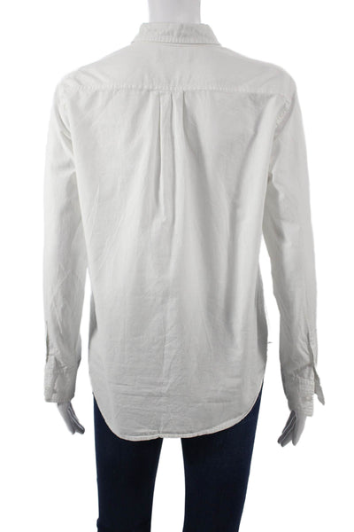 Everlane Women Basic Collared Button-Up Long Sleeve White Cotton Size 2