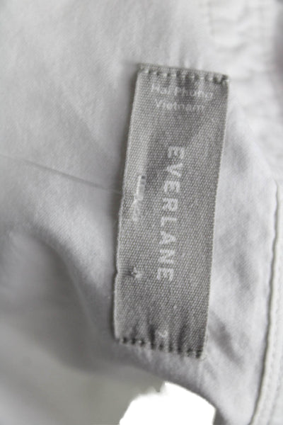 Everlane Women Basic Collared Button-Up Long Sleeve White Cotton Size 2