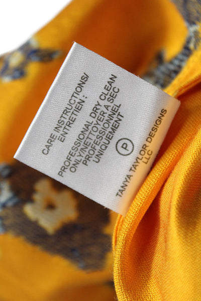 Tanya Taylor Women A-Line Floral Skirt Yellow Long Size XS