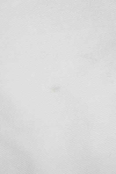 Rachel Comey Womens Cropped Cotton Pants White Zip Inseam 25 Size 4