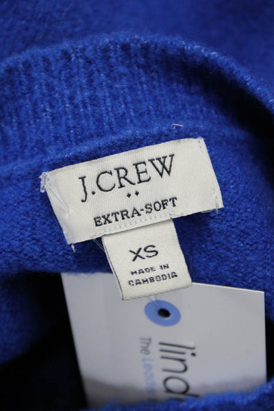J Crew Women Pullover Sweater Blue Crew Neck Long Sleeve Size XS