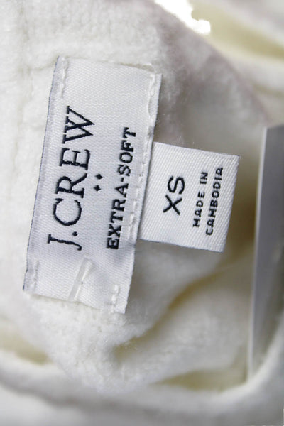 J Crew Womens Pullover Sweater White Mock Neck Long Sleeve Acrylic Size XS