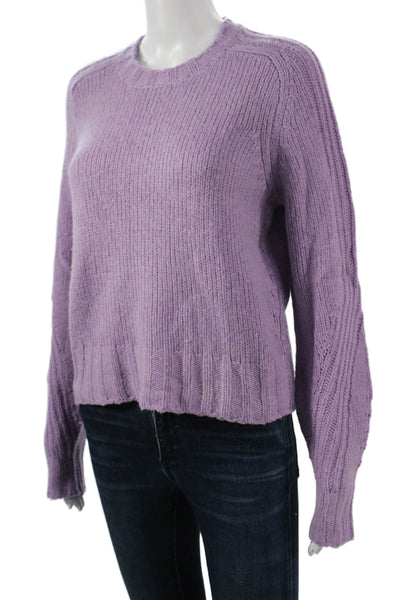 Derek Lam 10 Crosby Womens Pullover Sweater Purple Wool Size S