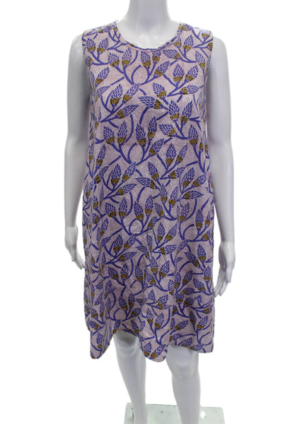 Roberta Roller Rabbit Women Multi Floral Shift Dress Sleeveless Cotton Size S
