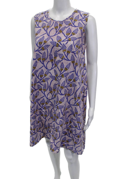 Roberta Roller Rabbit Women Multi Floral Shift Dress Sleeveless Cotton Size S