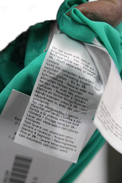 Numph Womens Wrap Skirt Green Polyester Tie Waist Knee Length Size 36