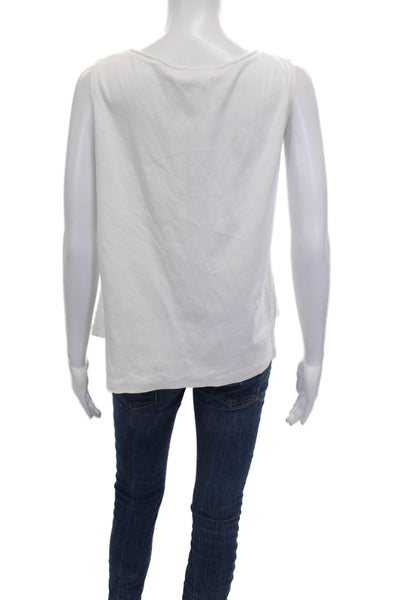 Fabiana Filippi Women Basic Tank White Round Neck Nylon Blend Size M