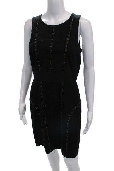 Cynthia Steffe Women Sheath Dress Black Knee-Length Zip Size 6