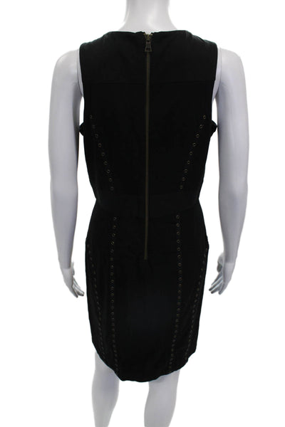 Cynthia Steffe Women Sheath Dress Black Knee-Length Zip Size 6