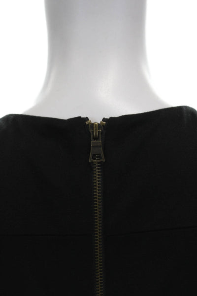 Cynthia Steffe Women Sheath Dress Black Knee-Length Zip Size 6