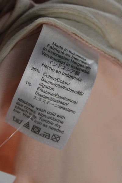 J Crew Men Chino Pants Pink Cotton Button Solid 28 Inseam Size 34