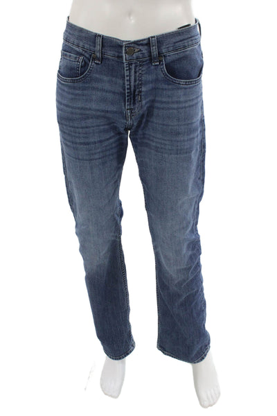 7 For All Mankind Mens Straight Jeans Blue Cotton Size 32