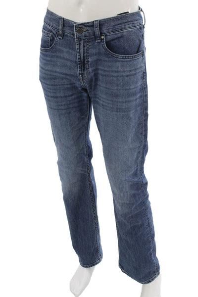 7 For All Mankind Mens Straight Jeans Blue Cotton Size 32