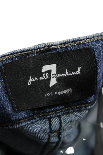 7 For All Mankind Mens Straight Jeans Blue Cotton Size 32