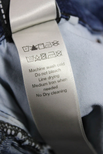 7 For All Mankind Mens Straight Jeans Blue Cotton Size 32