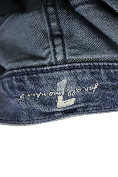 7 For All Mankind Mens Straight Jeans Blue Cotton Button Size 33