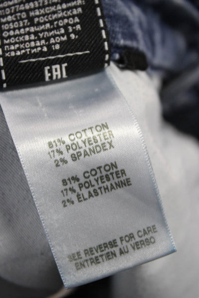 7 For All Mankind Mens Straight Jeans Blue Cotton Button Size 33