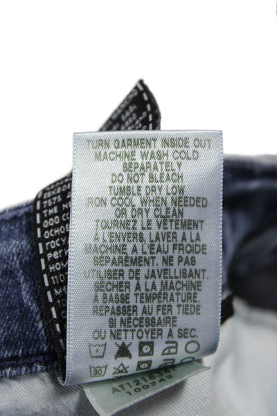 7 For All Mankind Mens Straight Jeans Blue Cotton Button Size 33