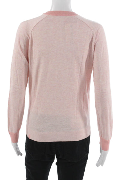 Lululemon Women Pullover Sweater Pink Cotton Blend Long Sleeve Size 30
