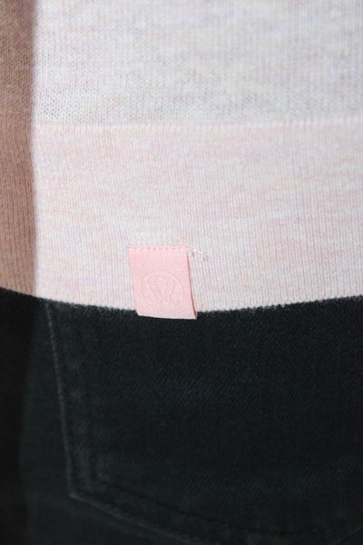 Lululemon Women Pullover Sweater Pink Cotton Blend Long Sleeve Size 30