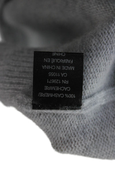 360 Cashmere Women Pullover Sweater Cashmere Gray Crew Neck Size S